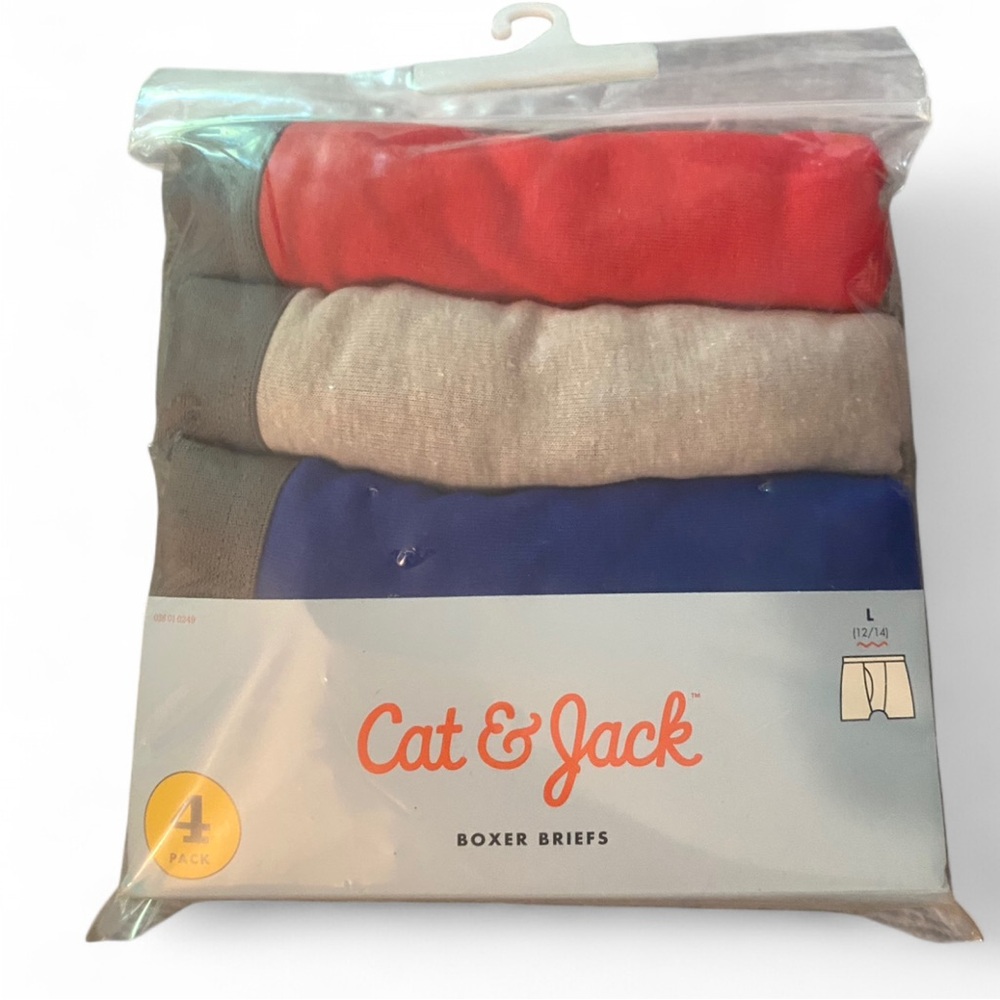 Cat & Jack Boxer Briefs Red and Gray Multi-Pack